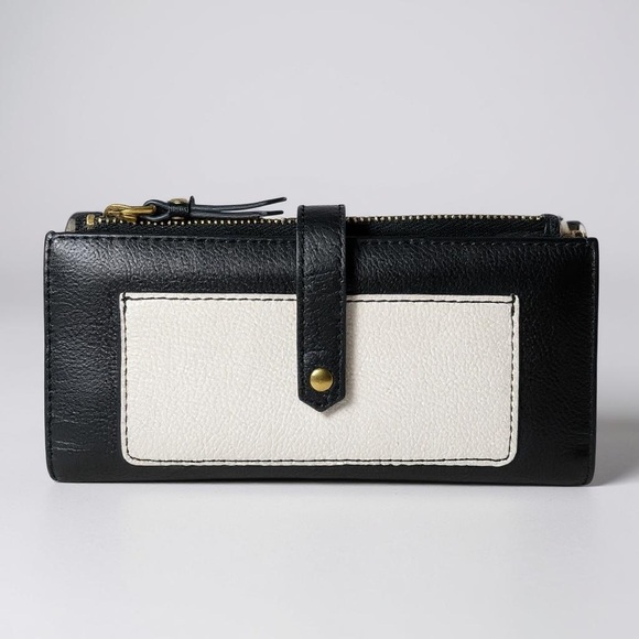 Fossil Keely Tab Black & White Wallet SL7217 - Picture 2 of 6